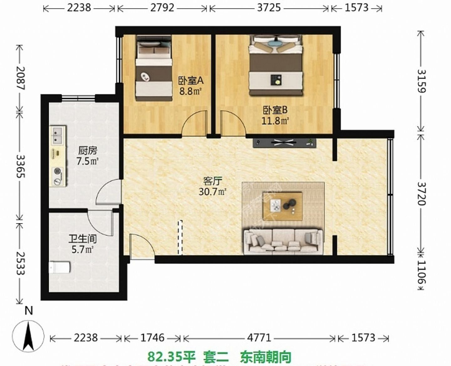 东怡园户型图片