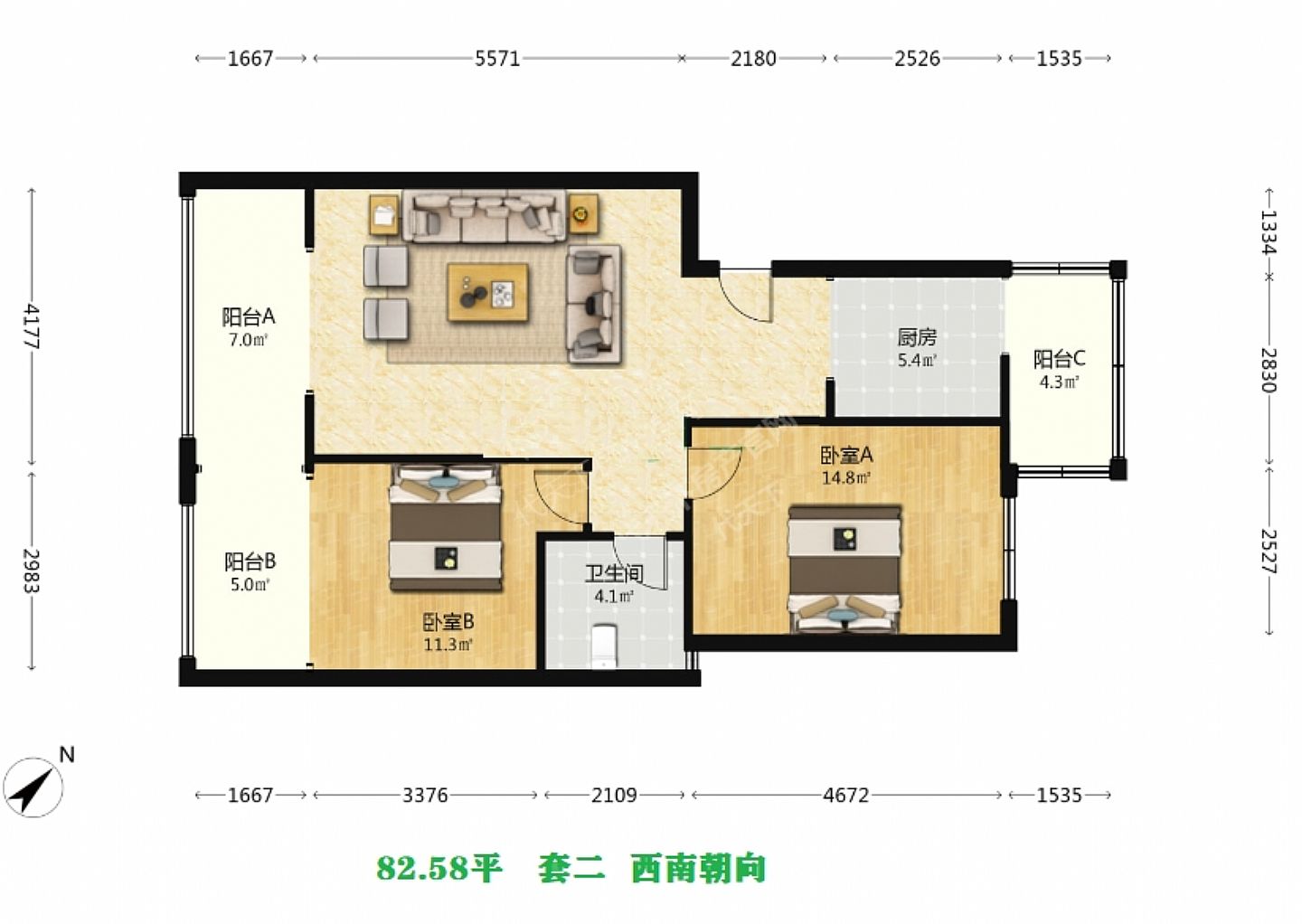 静居寺路135号户型户型图