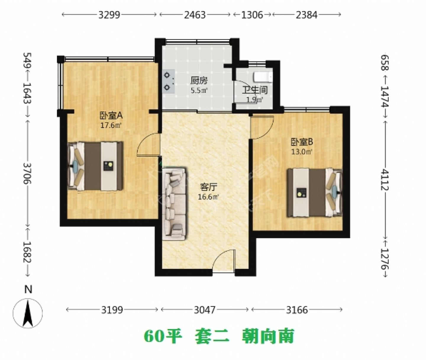东光街南一巷1号户型 户型图