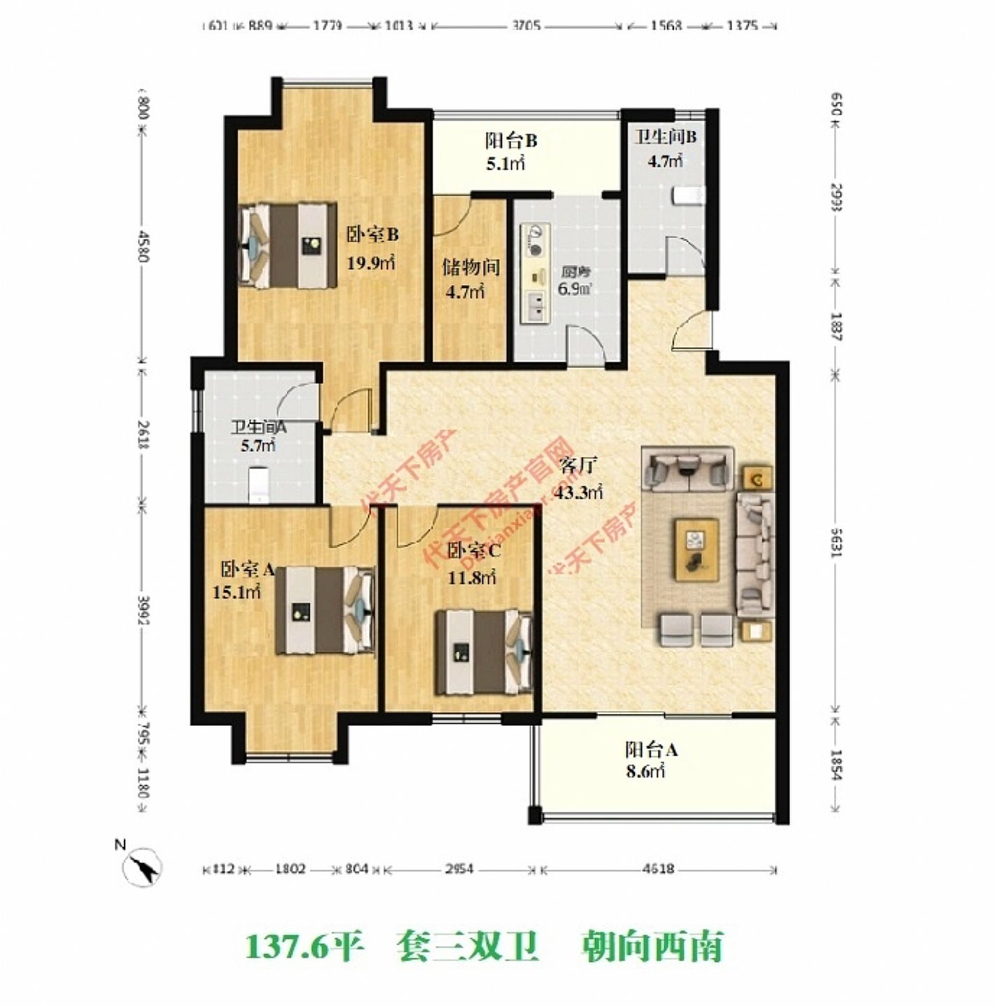 静居寺路135号户型户型图