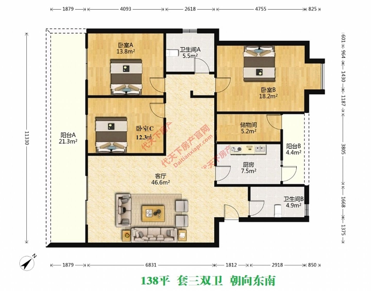 静居寺路135号户型户型图